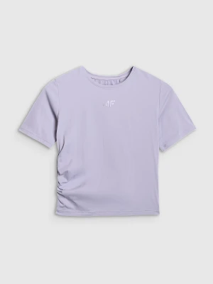 4F Crop-top do jogi i pilatesu szybkoschnący damski - niebieski L