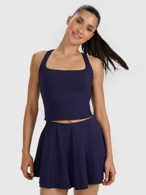 4F Crop-top tenisowy szybkoschnący damski - granatowy XL