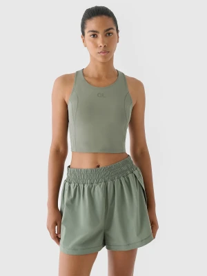 4F Crop top treningowy szybkoschnący 4F x Anna Lewandowska - khaki XL