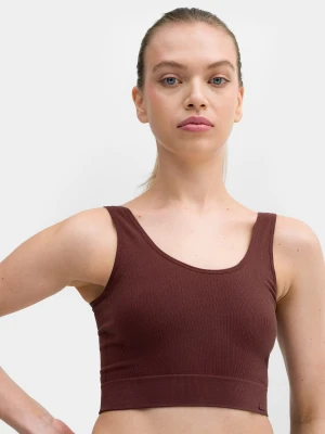 4F Crop-top z prążkowanej dzianiny damski L/XL