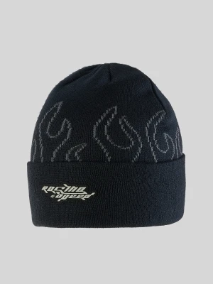 4F Czapka beanie chłopięca - czarna Uniwersalny