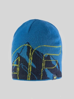 4F Czapka beanie chłopięca - niebieska Uniwersalny