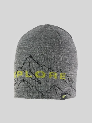 4F Czapka beanie chłopięca - szara Uniwersalny