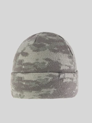 4F Czapka beanie chłopięca - szara Uniwersalny