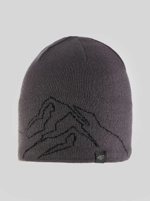4F Czapka beanie chłopięca - szara Uniwersalny