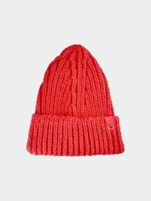 4F Czapka beanie damska - czerwona S