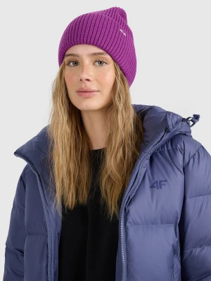 4F Czapka beanie damska - fioletowa M