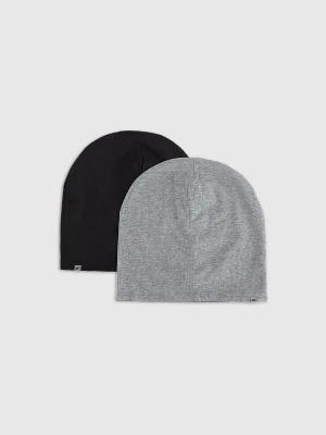 4F Czapka beanie dwustronna dziecięca - szara Uniwersalny
