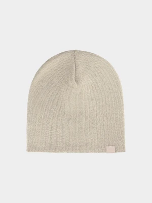 4F Czapka beanie dziecięca - beżowa Uniwersalny