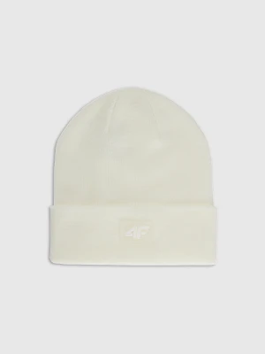 4F Czapka beanie dziecięca - biała Uniwersalny
