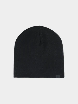 4F Czapka beanie dziecięca - czarna Uniwersalny