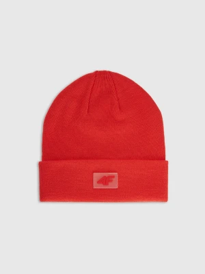 4F Czapka beanie dziecięca - czerwona Uniwersalny