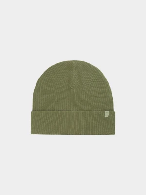 4F Czapka beanie dziecięca - khaki Uniwersalny