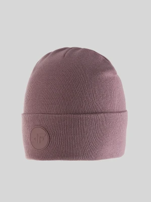4F Czapka beanie dziewczęca - różowa Uniwersalny