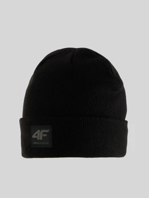 4F Czapka beanie męska - czarna Uniwersalny