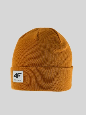 4F Czapka beanie męska - żółta Uniwersalny