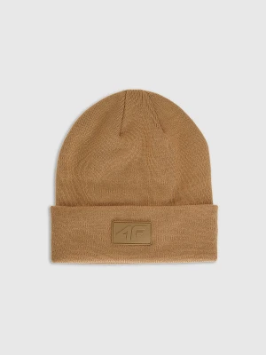 4F Czapka beanie uniseks - brązowa Uniwersalny