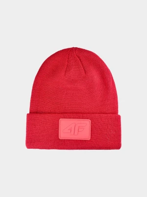 4F Czapka beanie uniseks - czerwona Uniwersalny