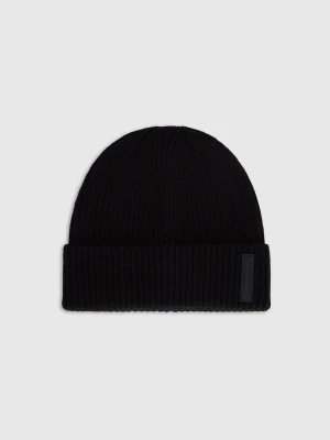 4F Czapka beanie wełniana męska - czarna L