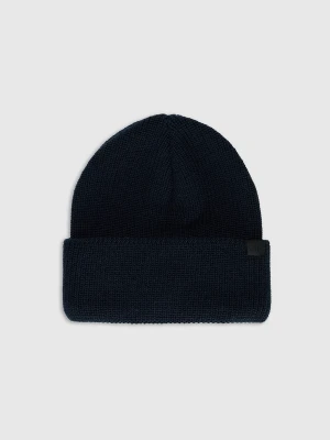 4F Czapka beanie z wełną merino uniseks - granatowa Uniwersalny