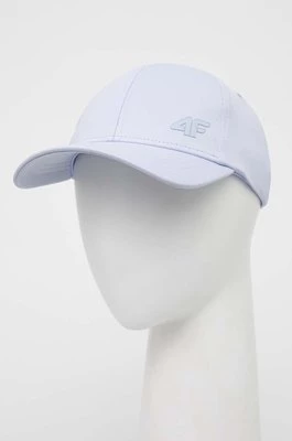4F czapka z daszkiem kolor fioletowy gładka