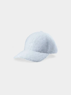 4F Czapka z daszkiem sherpa strapback damska - biała M