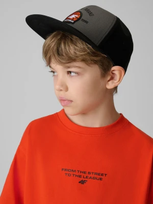 4F Czapka z daszkiem snapback dziecięca - szara MT