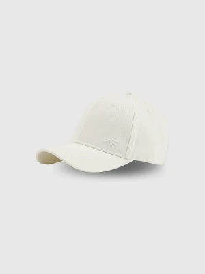 4F Czapka z daszkiem snapback uniseks - biała S/M (58cm)
