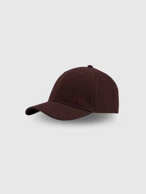 4F Czapka z daszkiem snapback uniseks - brązowa S/M (58cm)