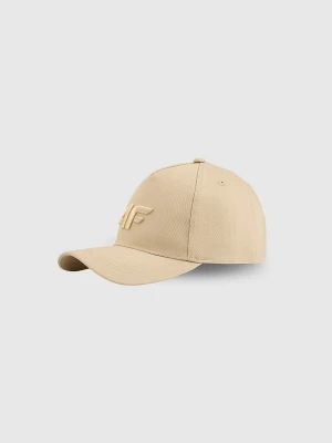 4F Czapka z daszkiem strapback damska - beżowa S/M (58cm)