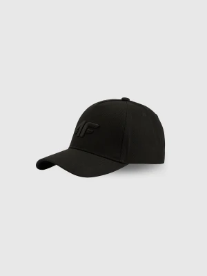 4F Czapka z daszkiem strapback damska - czarna S/M (58cm)