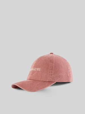 4F Czapka z daszkiem strapback damska - koralowa S / M (58cm) Pomarańczowy