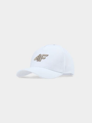 4F Czapka z daszkiem strapback dziecięca - biała Uniwersalny