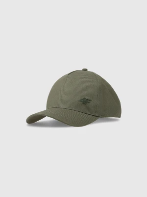4F Czapka z daszkiem strapback dziecięca - khaki Uniwersalny Turkusowy