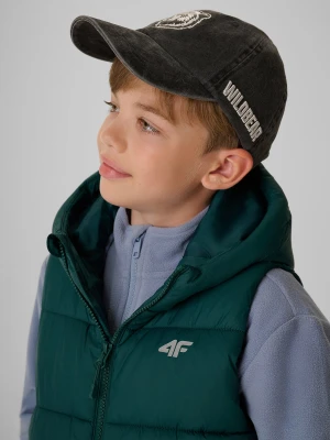 4F Czapka z daszkiem strapback dziecięca - szara Uniwersalny