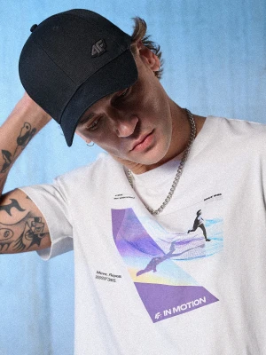 4F Czapka z daszkiem strapback męska - czarna S/M (58cm)