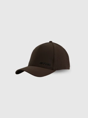 4F Czapka z daszkiem strapback uniseks 4F x Robert Lewandowski - brązowa S/M (58cm)