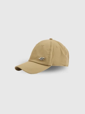 4F Czapka z daszkiem strapback uniseks - beżowa S/M (58cm)