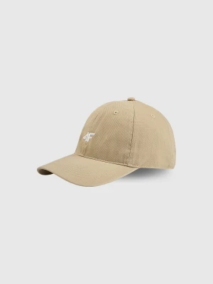 4F Czapka z daszkiem strapback uniseks - beżowa S/M (58cm)