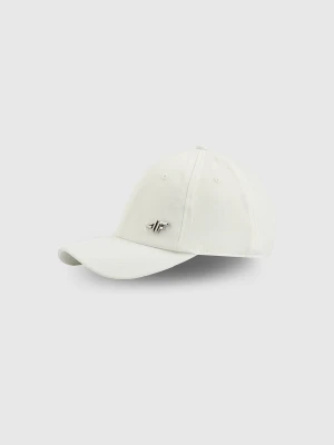 4F Czapka z daszkiem strapback uniseks - biała XS/S (56cm)