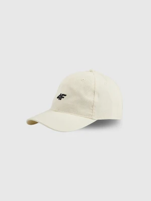 4F Czapka z daszkiem strapback uniseks - biała L/XL (60cm)
