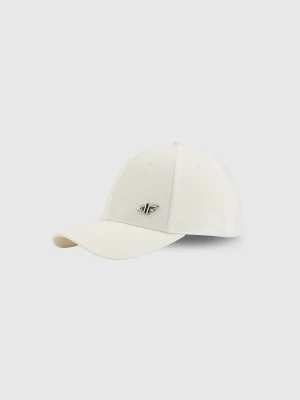 4F Czapka z daszkiem strapback uniseks - biała S/M (58cm)