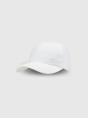 4F Czapka z daszkiem strapback uniseks - biała L/XL