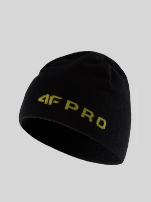 4F Czapka z wełny merino uniseks - czarna Uniwersalny