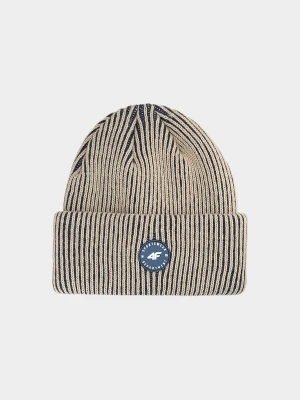 4F Czapka zimowa chłopięca - beżowa Uniwersalny