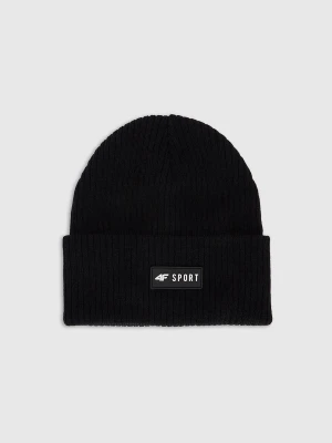 4F Czapka zimowa chłopięca - czarna Uniwersalny