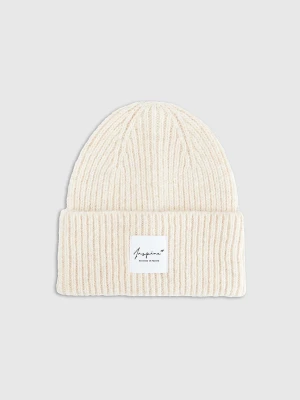 4F Czapka zimowa damska - beżowa S