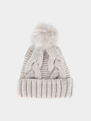 4F Czapka zimowa damska - biała M