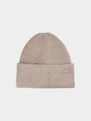 4F Czapka zimowa damska - brązowa S