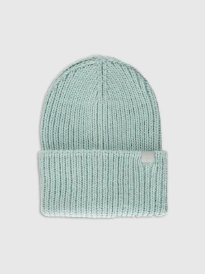 4F Czapka zimowa damska - turkusowa Uniwersalny